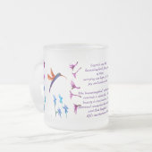 Hummingbird Flowers Custom Matglas Koffiemok (Voorkant links)