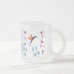 Hummingbird Flowers Custom Matglas Koffiemok