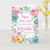 Hummingbird Flowers Godmother Happy Moederdag Kaart (Gele Bloem)