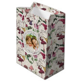 Hummingbird & Flowers Mothers Day Photo Medium Cadeauzakje (Achterkant Gekanteld)