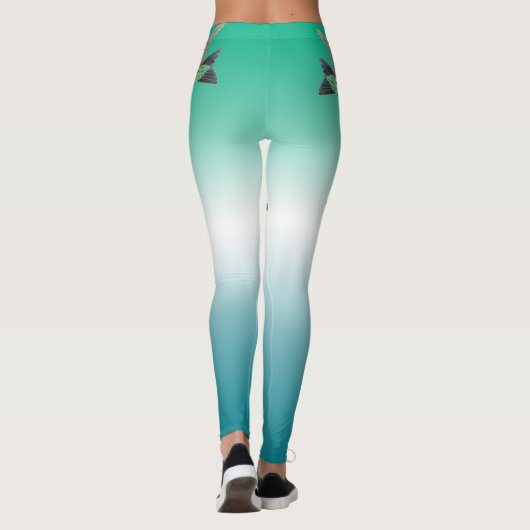 Hummingbird Flowers ombre all Over Print Leggings (Achterkant)