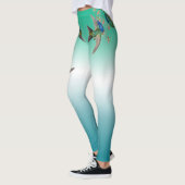 Hummingbird Flowers ombre all Over Print Leggings (Links)