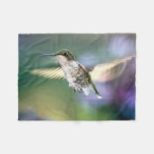 Hummingbird Flying Fleece Deken (Voorkant (Horizontaal))