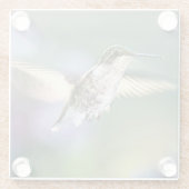 Hummingbird Flying Glazen Onderzetter (Achterkant)