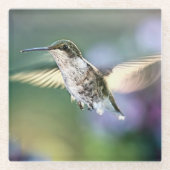 Hummingbird Flying Glazen Onderzetter (Voorkant)