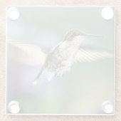 Hummingbird Flying Glazen Onderzetter (Achterkant)