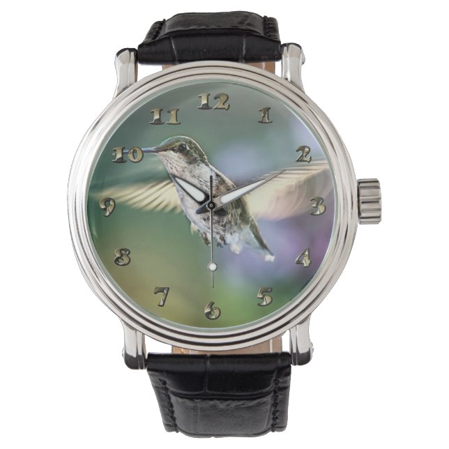 Hummingbird Flying Horloge (Voorkant)