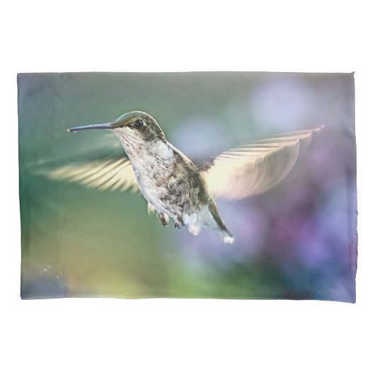 Hummingbird Flying Kussensloop (Voorkant)