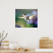 Hummingbird Flying Poster (Keuken)