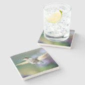 Hummingbird Flying Stenen Onderzetter (Zijkant)