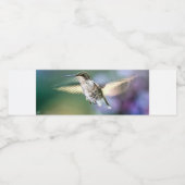 Hummingbird Flying Waterfles Etiket (Enkel label)