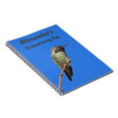 Hummingbird Foto Avid Birder Birdwatch Log Notitieboek (Rechterzijde)
