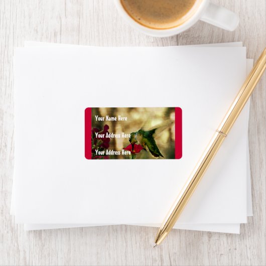 Hummingbird Foto Etiket (Insitu)