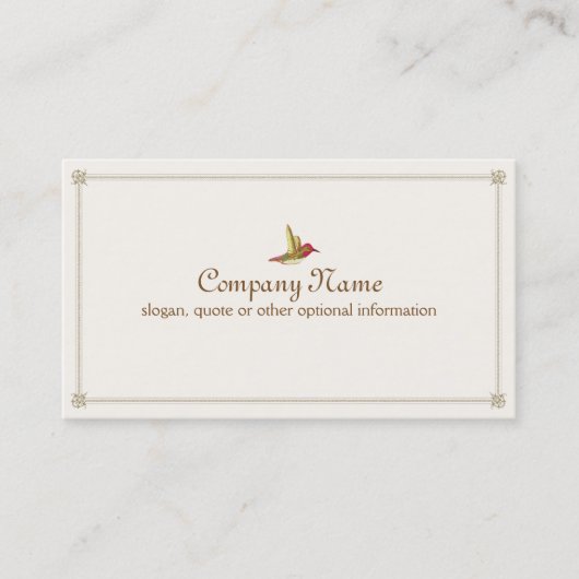 Hummingbird Frans geïnspireerd  Visitekaartje (Voorkant)