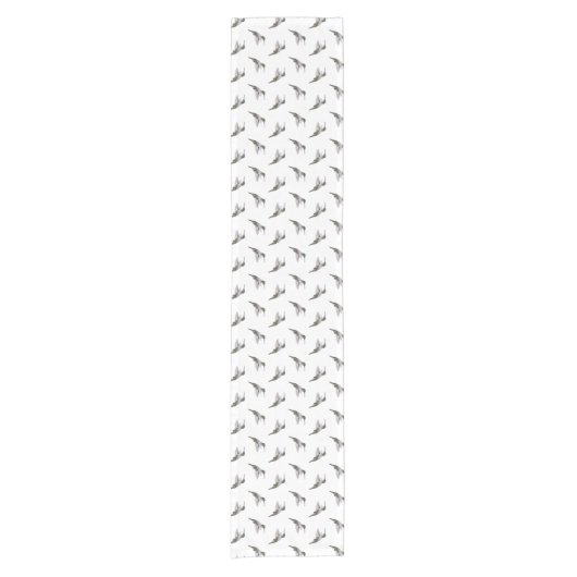Hummingbird Frenzy Table Runner (Kies Kleur) Korte Tafelloper (Voorkant)