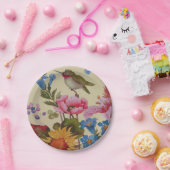  Hummingbird Friends Wilde Flowers Papieren Bordje (Feest)