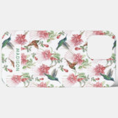 Hummingbird Fuchsia Waterverf Floral Case-Mate iPhone Case (Achterkant (horizontaal))