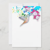 Hummingbird & Fuchsia Wedingstabel Aantal Kaarten (Achterkant)