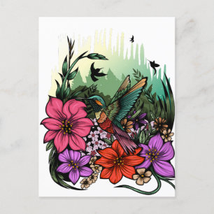 Hummingbird Garden Briefkaart