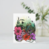 Hummingbird Garden Briefkaart (Staand voorkant)