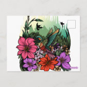 Hummingbird Garden Briefkaart (Achterkant)