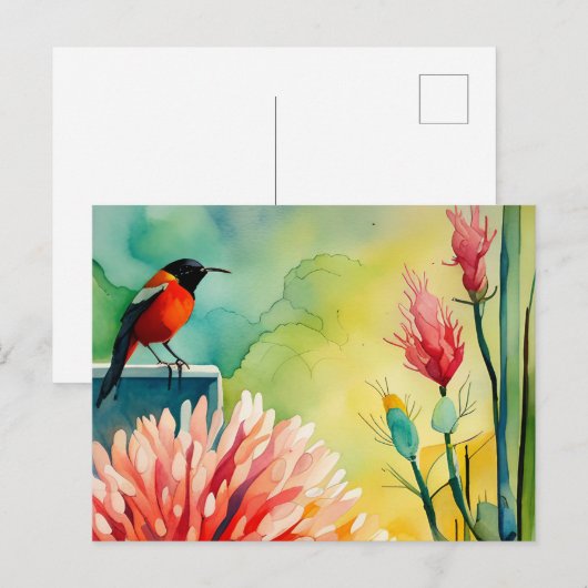 Hummingbird Garden Feestdagenkaart (Voorkant / Achterkant)