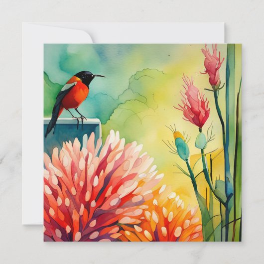 Hummingbird Garden Flat Kaart (Voorkant)