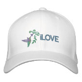 Hummingbird Garden Geborduurde Pet (Voorkant)