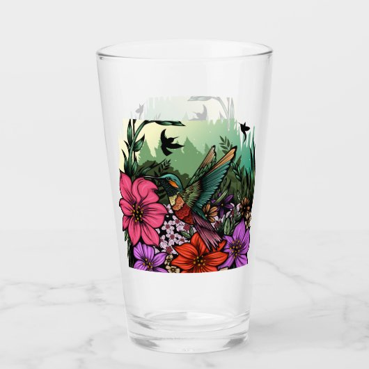 Hummingbird Garden Glas (Voorkant)