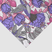 Hummingbird garden in melrose and pink tissuepapier (Detail)