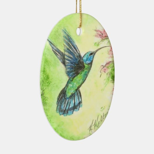 Hummingbird Garden-kerstversiering Keramisch Ornament (Rechts)