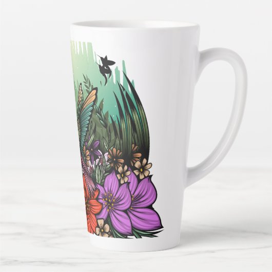 Hummingbird Garden Latte Mok (Rechts)