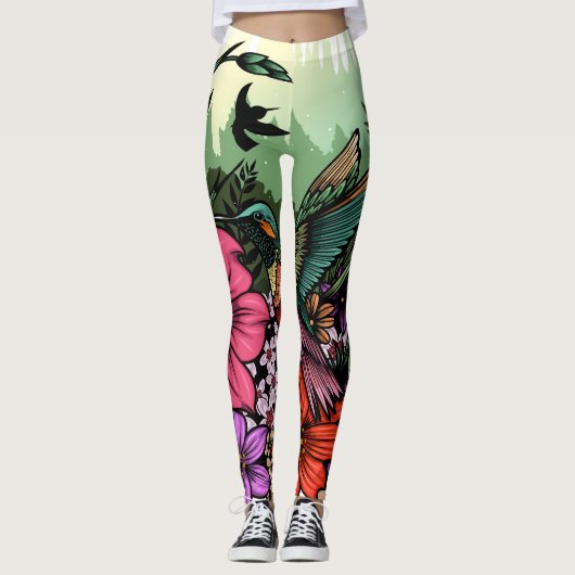 Hummingbird Garden Leggings (Voorkant)
