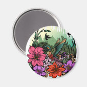 Hummingbird Garden Magneet (Voorkant / Achterkant)