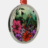 Hummingbird Garden Metalen Ornament (Rechts)