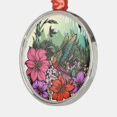 Hummingbird Garden Metalen Ornament (Links)