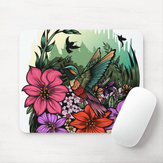 Hummingbird Garden Muismat (Met muis)