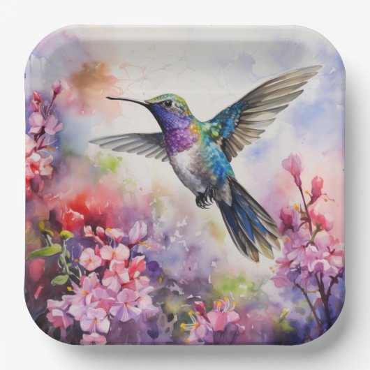 Hummingbird Garden Papieren Bordje (Voorkant)