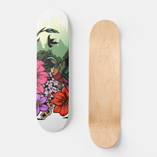 Hummingbird Garden Persoonlijk Skateboard (Voorkant)