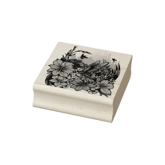 Hummingbird Garden Rubberstempel (Stempel)