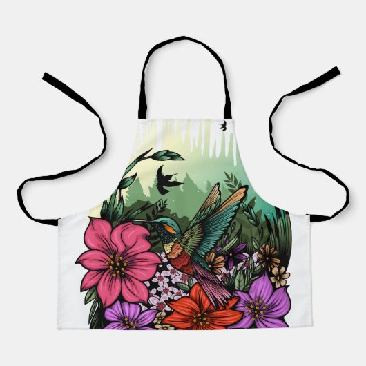 Hummingbird Garden Schort (Voorkant)