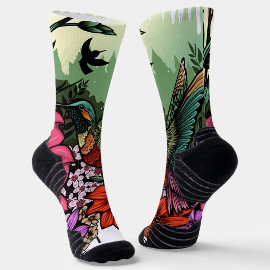 Hummingbird Garden Sokken (Gebogen)