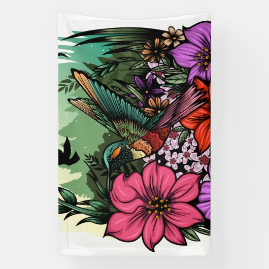 Hummingbird Garden Spandoek (Verticaal)
