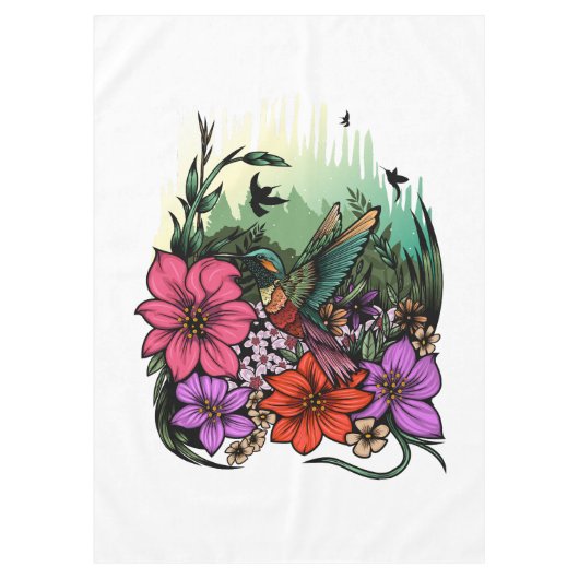 Hummingbird Garden Tafelkleed (Voorkant)