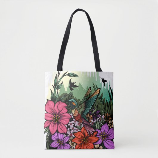 Hummingbird Garden Tote Bag (Voorkant)