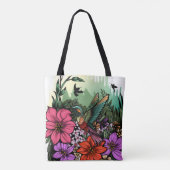 Hummingbird Garden Tote Bag (Achterkant)