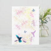 Hummingbird Garden Uitnodiging voor Aanpassing (Staand voorkant)