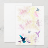 Hummingbird Garden Uitnodiging voor Aanpassing (Voorkant / Achterkant)