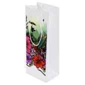 Hummingbird Garden Wijn Cadeautas (Achterkant Gekanteld)