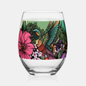Hummingbird Garden Wijnglas Zonder Voet (Voorkant)